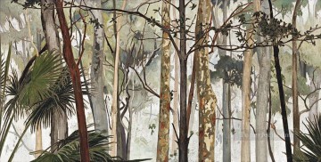 Bosque de Eucaliptos maderas de estilo oriental Pinturas al óleo